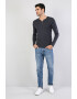 COLIN'S Bluza slim fit cu decolteu henley - Pled.ro