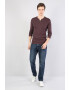 COLIN'S Bluza slim fit cu decolteu henley - Pled.ro