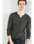 COLIN'S Bluza slim fit cu decolteu henley - Pled.ro