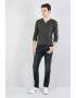 COLIN'S Bluza slim fit cu decolteu henley - Pled.ro