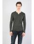 COLIN'S Bluza slim fit cu decolteu henley - Pled.ro