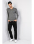 COLIN'S Bluza slim fit cu decolteu henley - Pled.ro