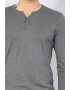 COLIN'S Bluza slim fit cu decolteu henley - Pled.ro