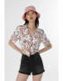 COLIN'S Camasa crop regular fit cu maneci scurte si model floral - Pled.ro