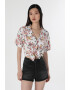 COLIN'S Camasa crop regular fit cu maneci scurte si model floral - Pled.ro