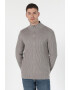 COLIN'S Cardigan slim fit cu fermoar si aspect striat - Pled.ro