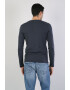 COLIN'S Bluza slim fit cu decolteu henley - Pled.ro