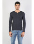 COLIN'S Bluza slim fit cu decolteu henley - Pled.ro