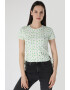 COLIN'S Tricou crop cu imprimeu floral - Pled.ro