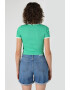 COLIN'S Tricou crop cu imprimeu grafic - Pled.ro