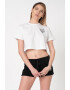 Converse Tricou crop cu detaliu inima pe piept - Pled.ro