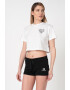 Converse Tricou crop cu detaliu inima pe piept - Pled.ro