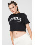 Converse Tricou crop din bumbac Collegiate - Pled.ro