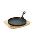 Cooking by Heinner Platou servire rotund maner detasabil si baza din lemn fonta 22 cm - Pled.ro