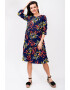 Couture de Marie Rochie midi cu imprimeu vegetal Jay - Pled.ro