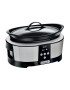 Crock-Pot Slow cooker 5.7 l 2 Setari gatit Functie pastrare la cald Display electronic Timer Vas de ceramica detasabil Argintiu - Pled.ro