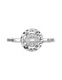 D Diamond Inel de aur alb de 14K decorat cu 12 diamante. - Pled.ro