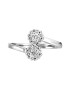 D Diamond Inel de aur alb de 14K decorat cu 14 diamante - Pled.ro