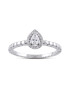 D Diamond Inel de aur alb de 14K decorat cu 17 diamante - Pled.ro