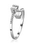 D Diamond Inel de aur alb de 14K decorat cu 30 de diamante - Pled.ro