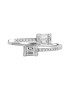 D Diamond Inel de aur alb de 14K decorat cu 30 de diamante - Pled.ro