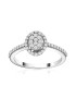 D Diamond Inel de aur alb de 14K decorat cu 46 de diamante - Pled.ro