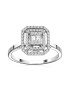 D Diamond Inel de aur alb de 14K decorat cu 60 de diamante. - Pled.ro