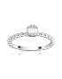 D Diamond Inel de aur alb de 14K decorat cu 9 diamante - Pled.ro