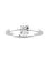 D Diamond Inel de aur alb de 14K decorat cu diamant - Pled.ro