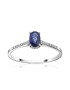 D Diamond Inel de aur alb de 14K decorat cu safir si 16 diamante - Pled.ro