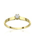 D Diamond Inel de aur de 14K decorat cu diamant - Pled.ro