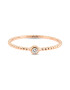 D Diamond Inel de aur rose de 14K cu un diamant - Pled.ro