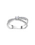 D Diamond Inel din aur alb de 14K decorat cu 19 diamante - Pled.ro