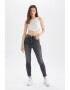 DeFacto Blugi crop skinny cu talie inalta - Pled.ro