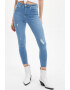 DeFacto Blugi crop super skinny cu terminatie nefinisata - Pled.ro