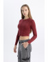 DeFacto Bluza crop cu decolteu rotund - Pled.ro