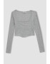 DeFacto Bluza crop striata - Pled.ro