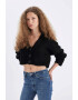 DeFacto Cardigan crop cu decolteu in V - Pled.ro