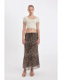 DeFacto Fusta midi cu animal print - Pled.ro