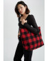 DeFacto Geanta tote cu model gingham - Pled.ro