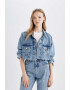 DeFacto Jacheta crop din denim - Pled.ro