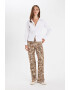 DeFacto Pantaloni drepti cu animal print - Pled.ro