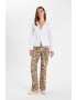 DeFacto Pantaloni drepti cu animal print - Pled.ro