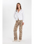 DeFacto Pantaloni drepti cu animal print - Pled.ro