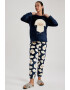 DeFacto Pijama din fleece cu imprimeu grafic - Pled.ro