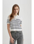 DeFacto Pulover polo crop cu maneci scurte - Pled.ro