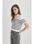 DeFacto Pulover polo crop cu maneci scurte - Pled.ro