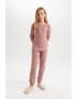 DeFacto Regular Fit Textured Long Pijama - Pled.ro