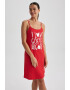 DeFacto Rochie-pijama cu imprimeu text - Pled.ro