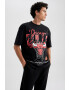 DeFacto Tricou de bumbac cu model logo - Pled.ro